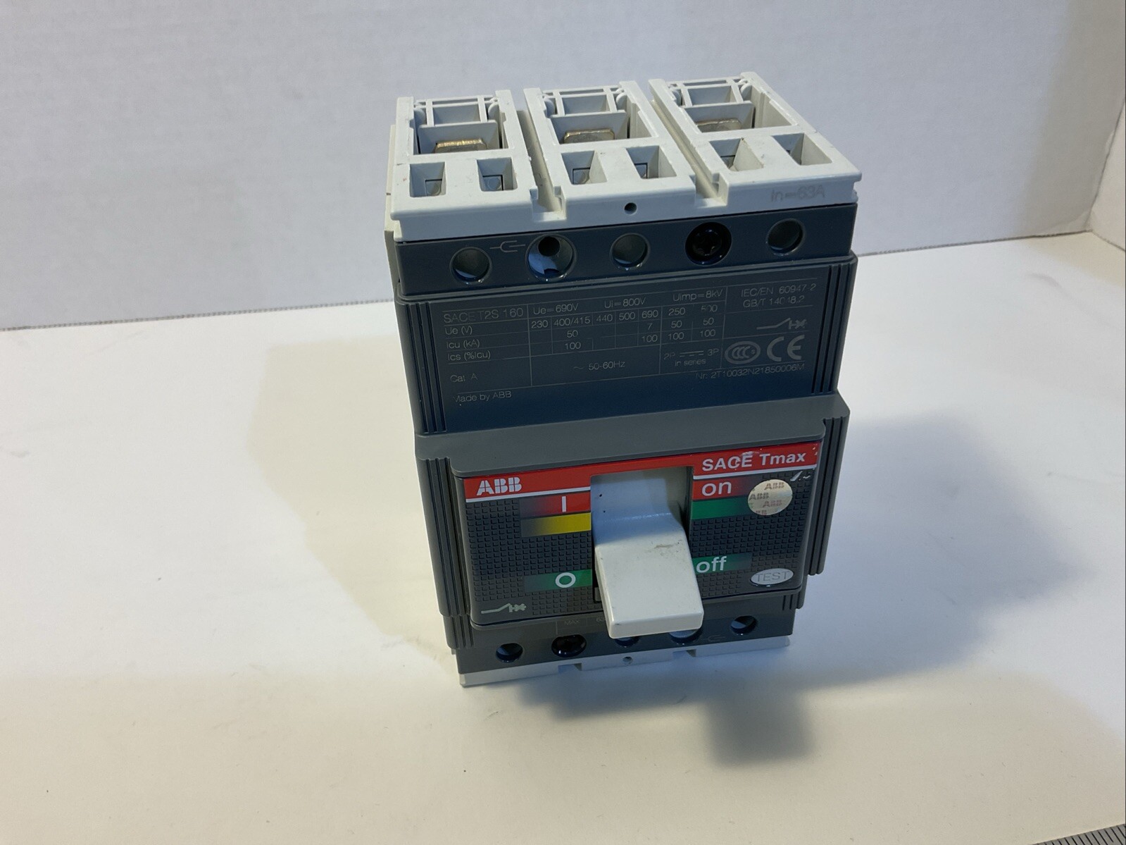ABB SACE T2S 160 3 Pole Tested Working Circuit Breaker