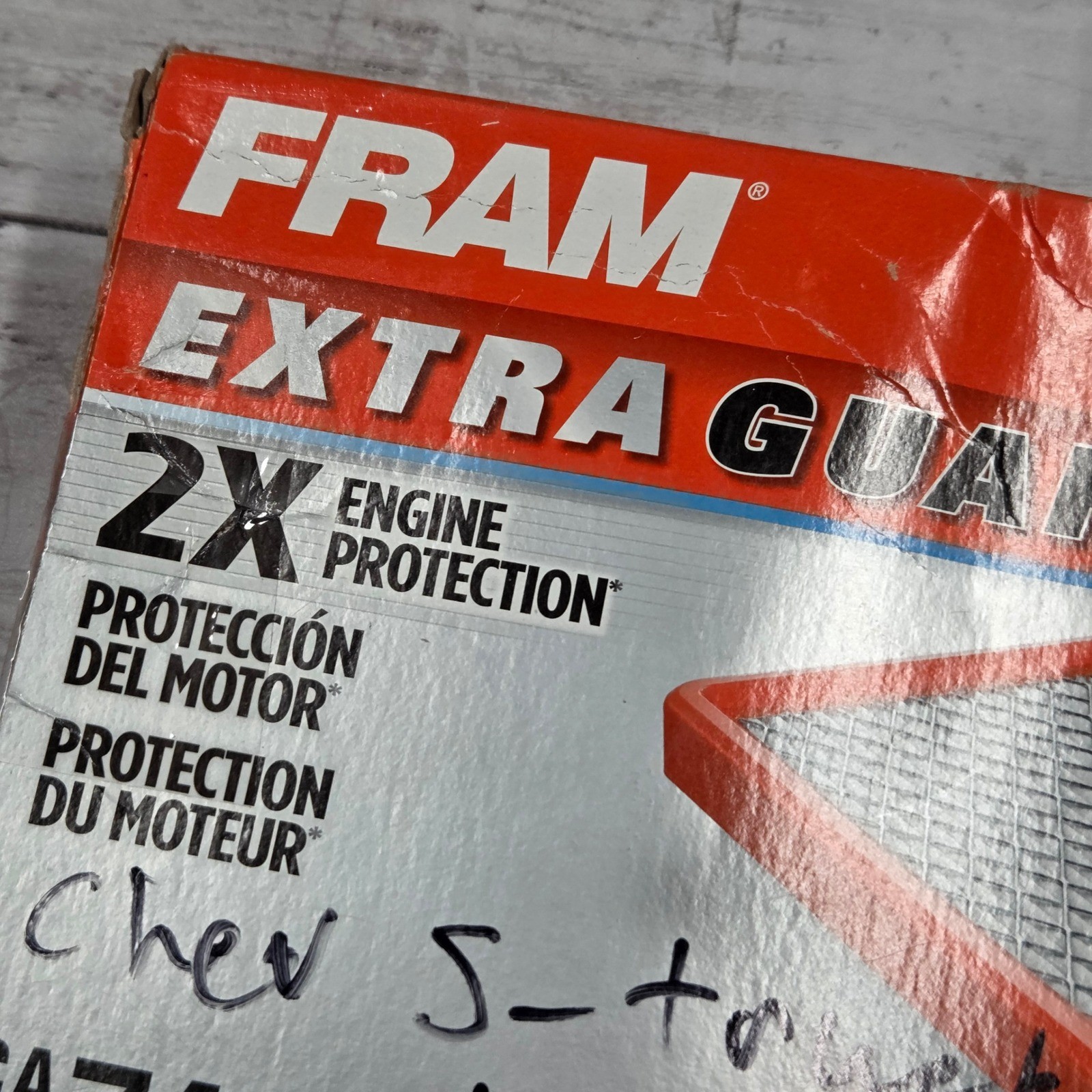 FRAM Extra Guard CA7421 Engine Air Filter White Orange
