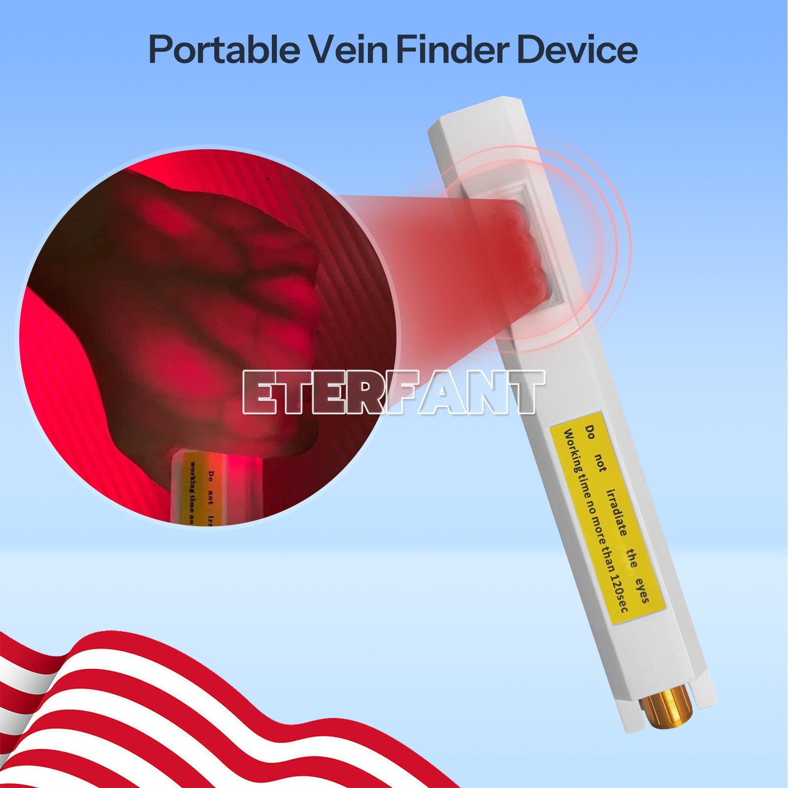 ETERFANT Portable Vein Finder Locator Blood Vessel Device Handheld Vein Detector