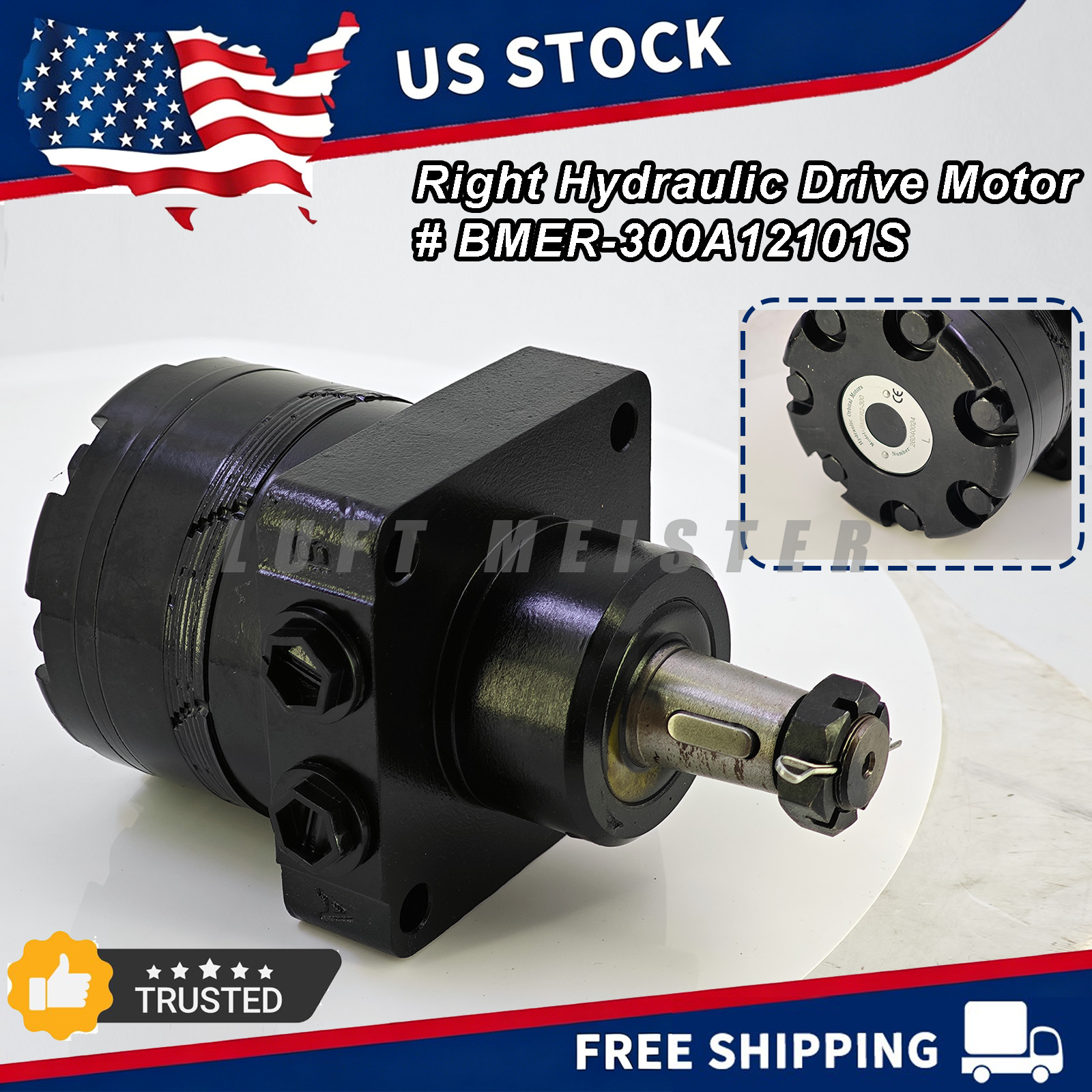 Right Hydraulic Drive Motor For AGT YSRT14 Mini Skid Steer Loader BMER300A12101S