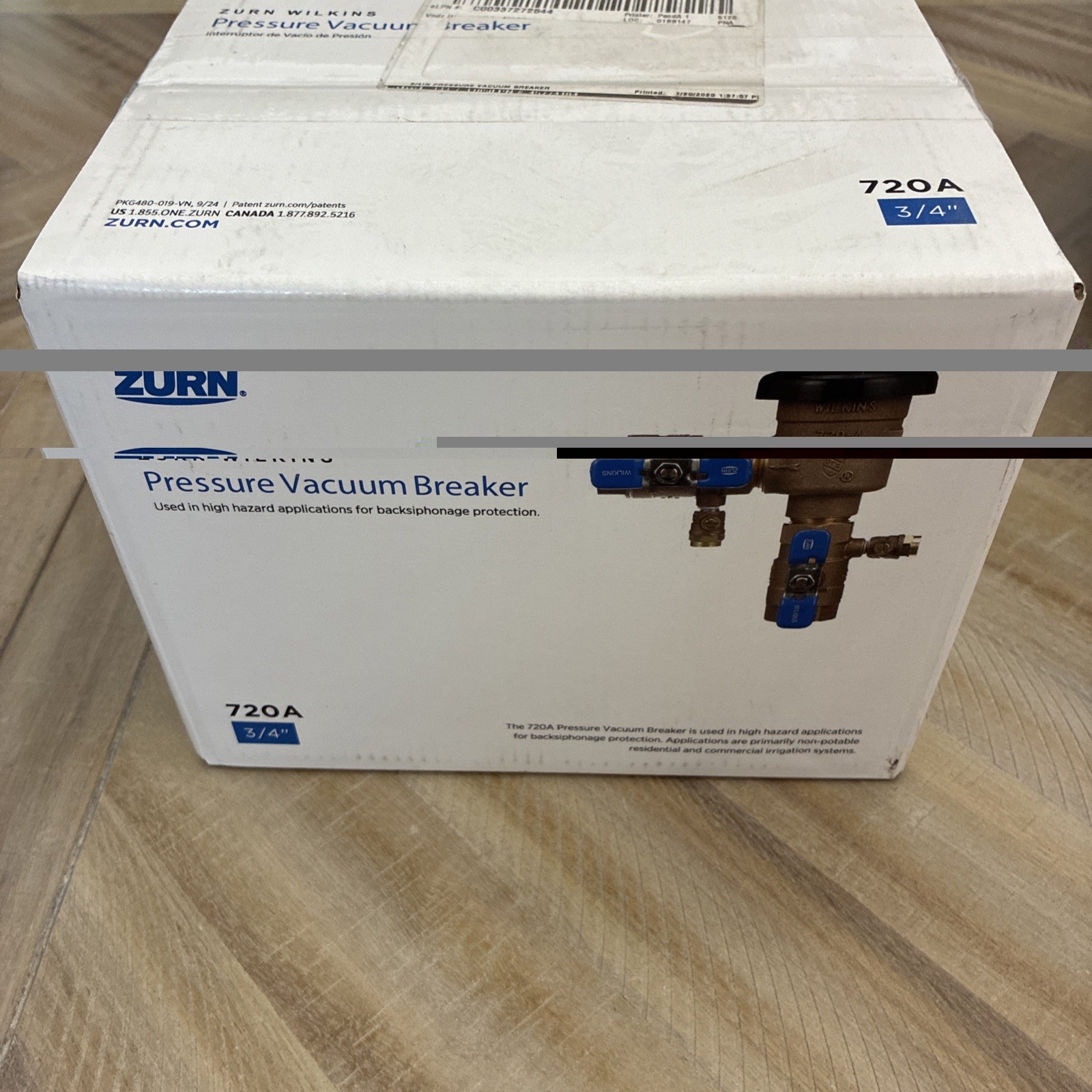 Wilkins 34-720A 3-4 in Pressure Vacuum Breaker Assembly