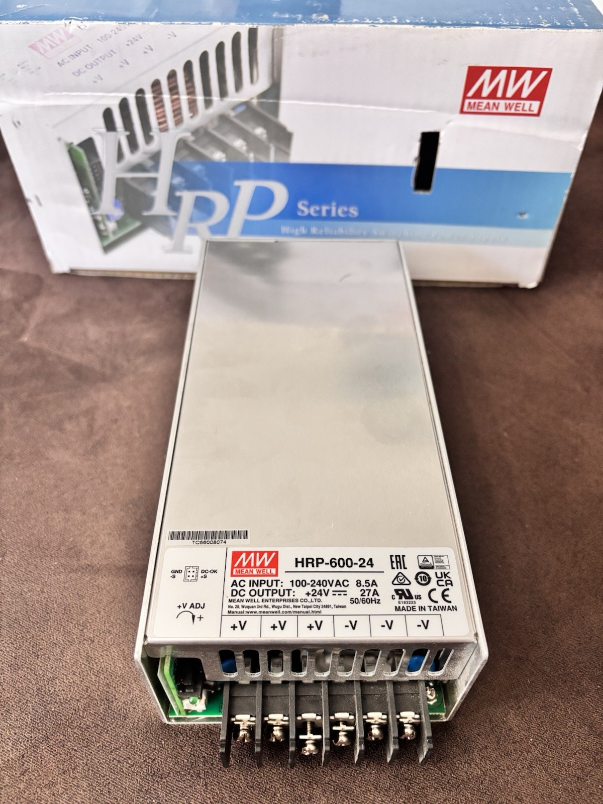 MEAN WELL HRP-600-24 HRP Series 600W 24V 27A Enclosed Switching Power Supply