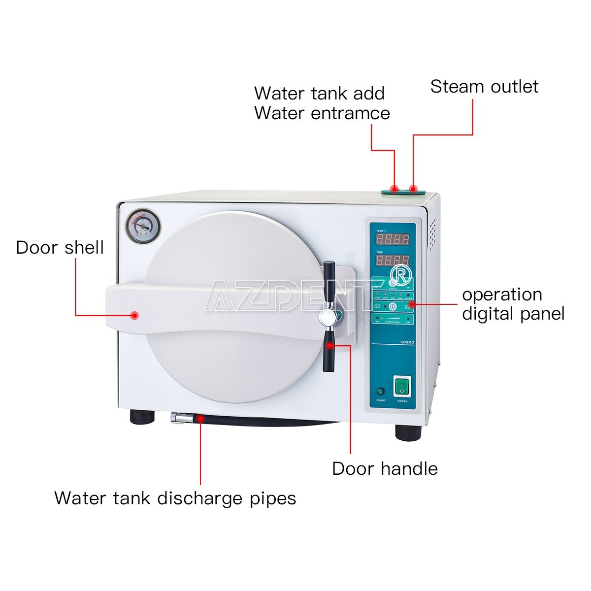 18L Dental Automatic Autoclave Steam Sterilizer / Drying Medical Sterilizition