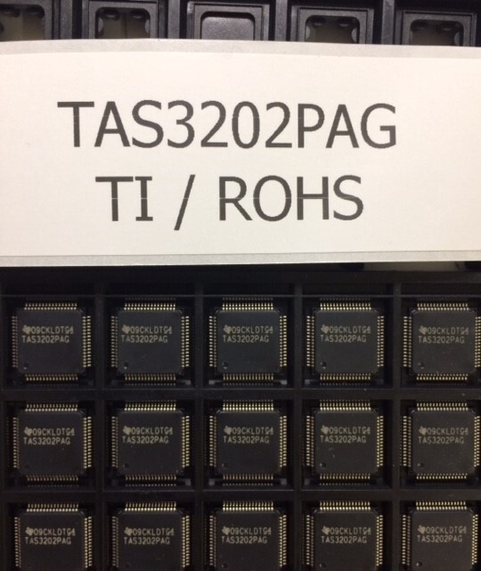 TAS3202PAG TI IC AUDIO DSP 64TQFP SMD ROHS 1 UNIT