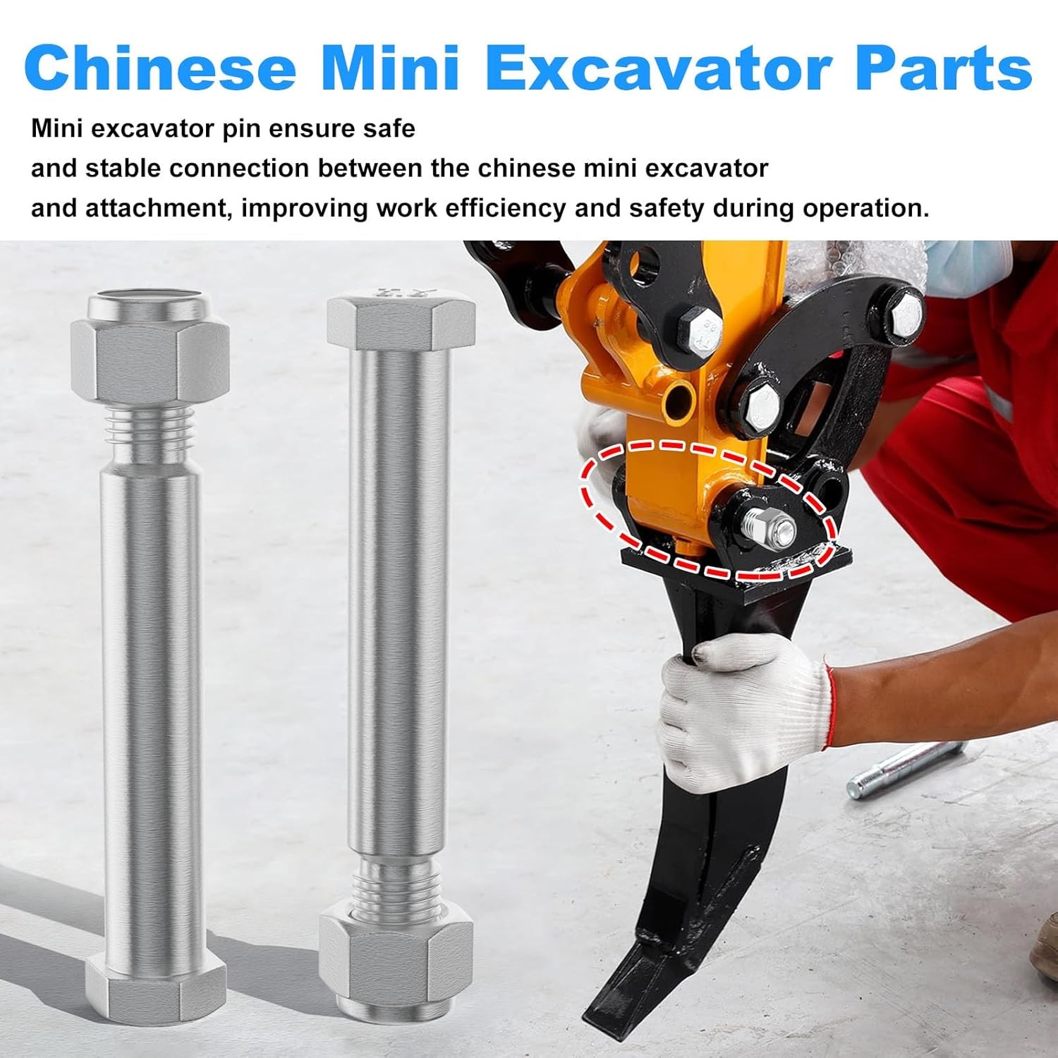 4Pcs 25mm Diamater Mini Excavator Connecting Pins Linkage Pin Attachments
