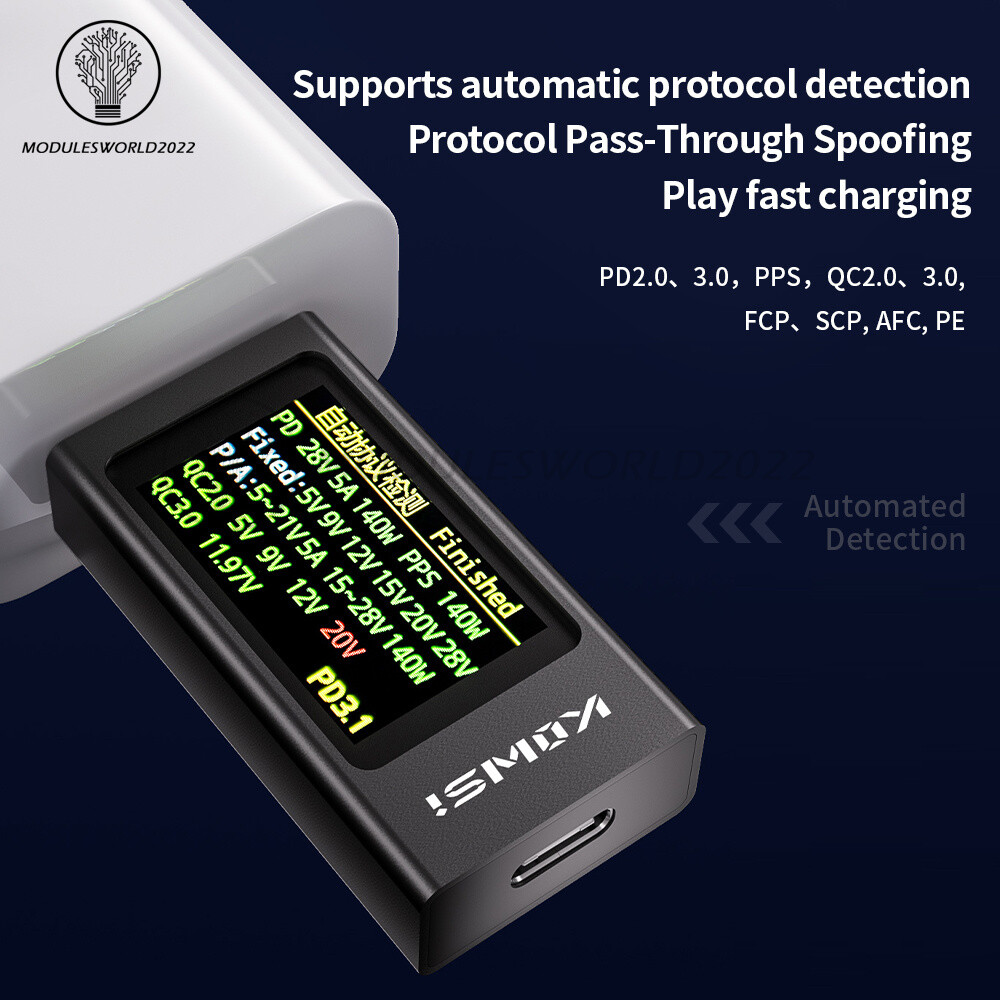 KWS-X1 Type-C Power Tester Voltage Current Meter USB-C Multimeter DC 4-30V 0-12A