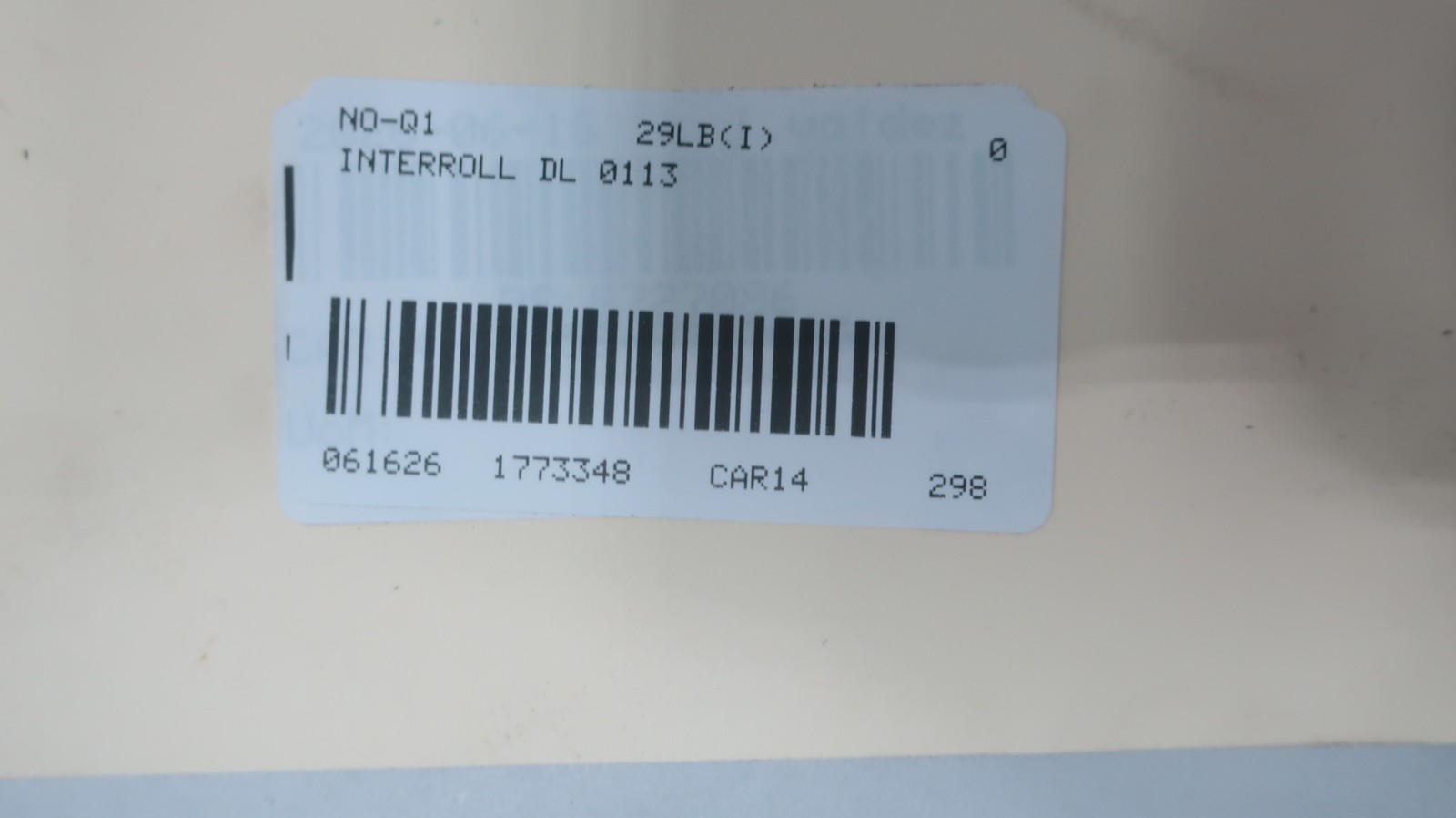 Interroll DL 0113 Drum Motor 1660rpm 22.75in 4.5in 0.3hp 460v-ac