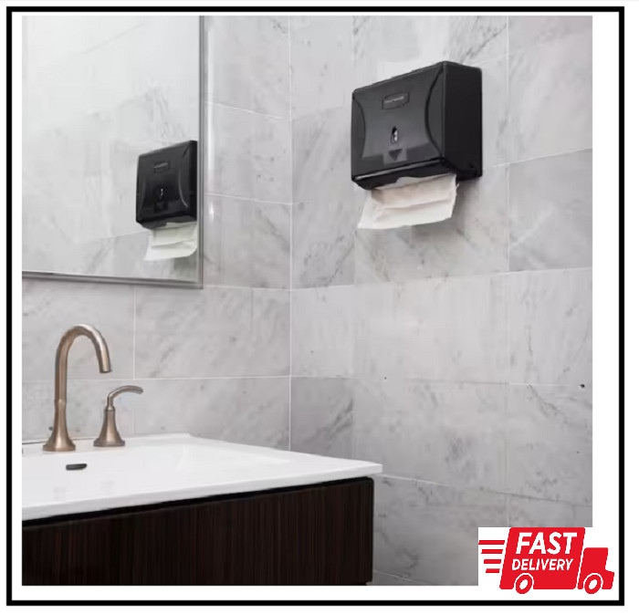 Wall Mount Black Paper Towel Tri-Fold Towel Dispenser