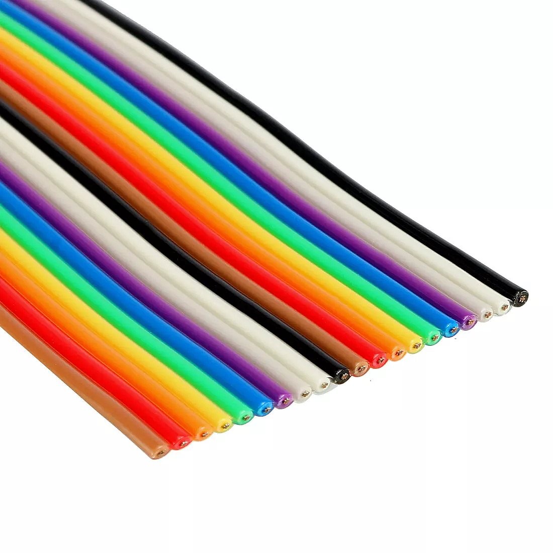 20 Wire / Pin 20P Rainbow Flat Ribbon IDC Cable Wire 5M/16Ft Length