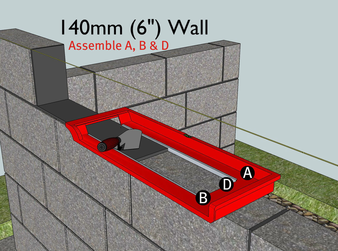 Bricky – Wall Building / Bricklaying Tool + trowel (Adjustable Model)