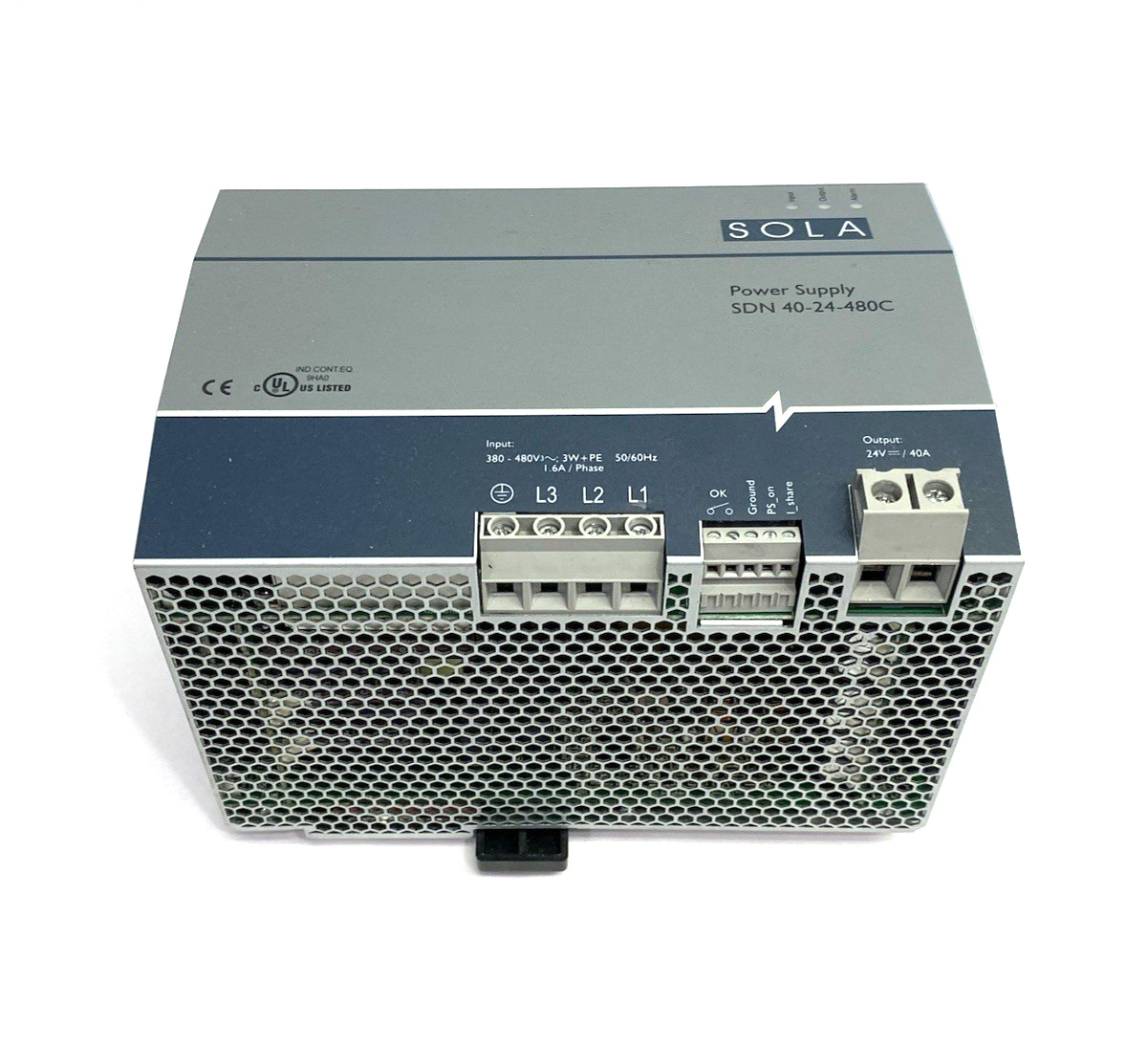 Emerson SOLA SDN 40-24-480C Power Supply DIN Rail Mount