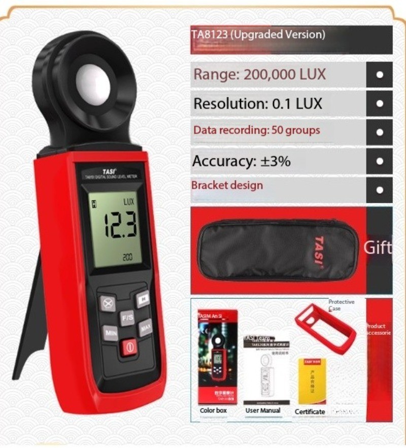 TA632A TA632B TA8123 Lux Meter High-Precision Photometer Luminance Meter