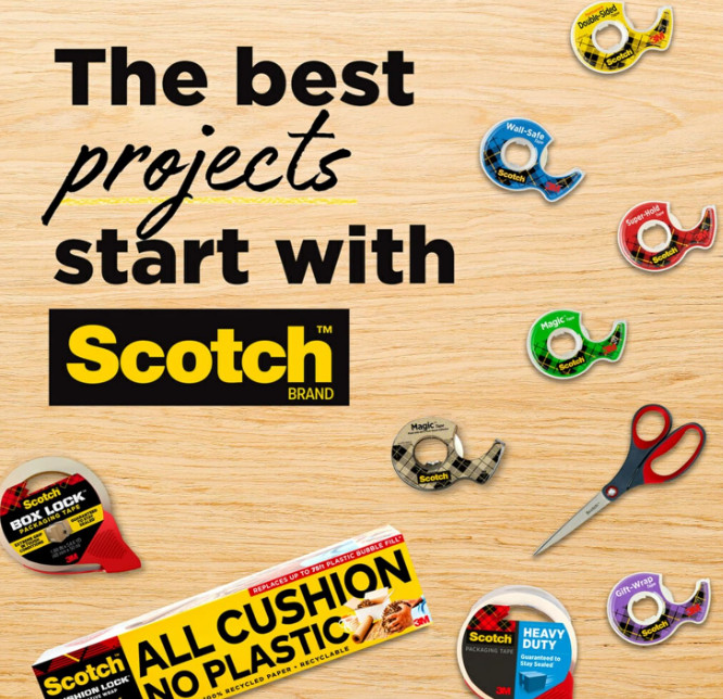 Scotch Magic Tape, 3 Dispensered Rolls, Numerous Applications, Invisible, Clear
