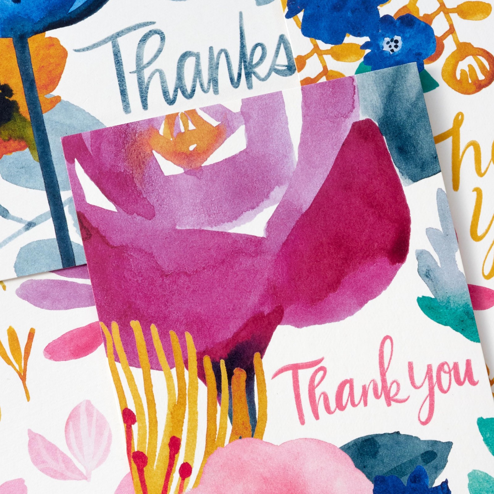 Hallmark Thank You Notes Assortment 4 inches x 5.5 inches, Watercolor Florals