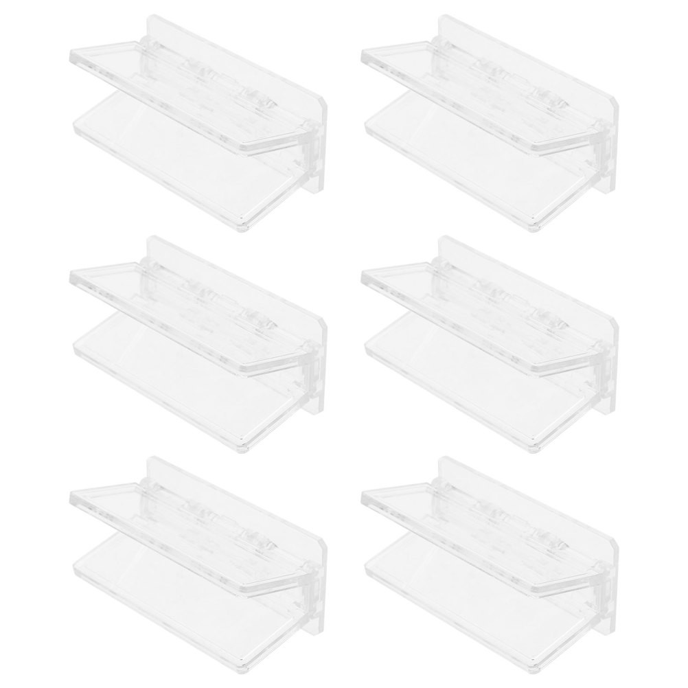 6Pcs Childproof Sliding Door Latch Locks Durable Transparent Pc for Home Use
