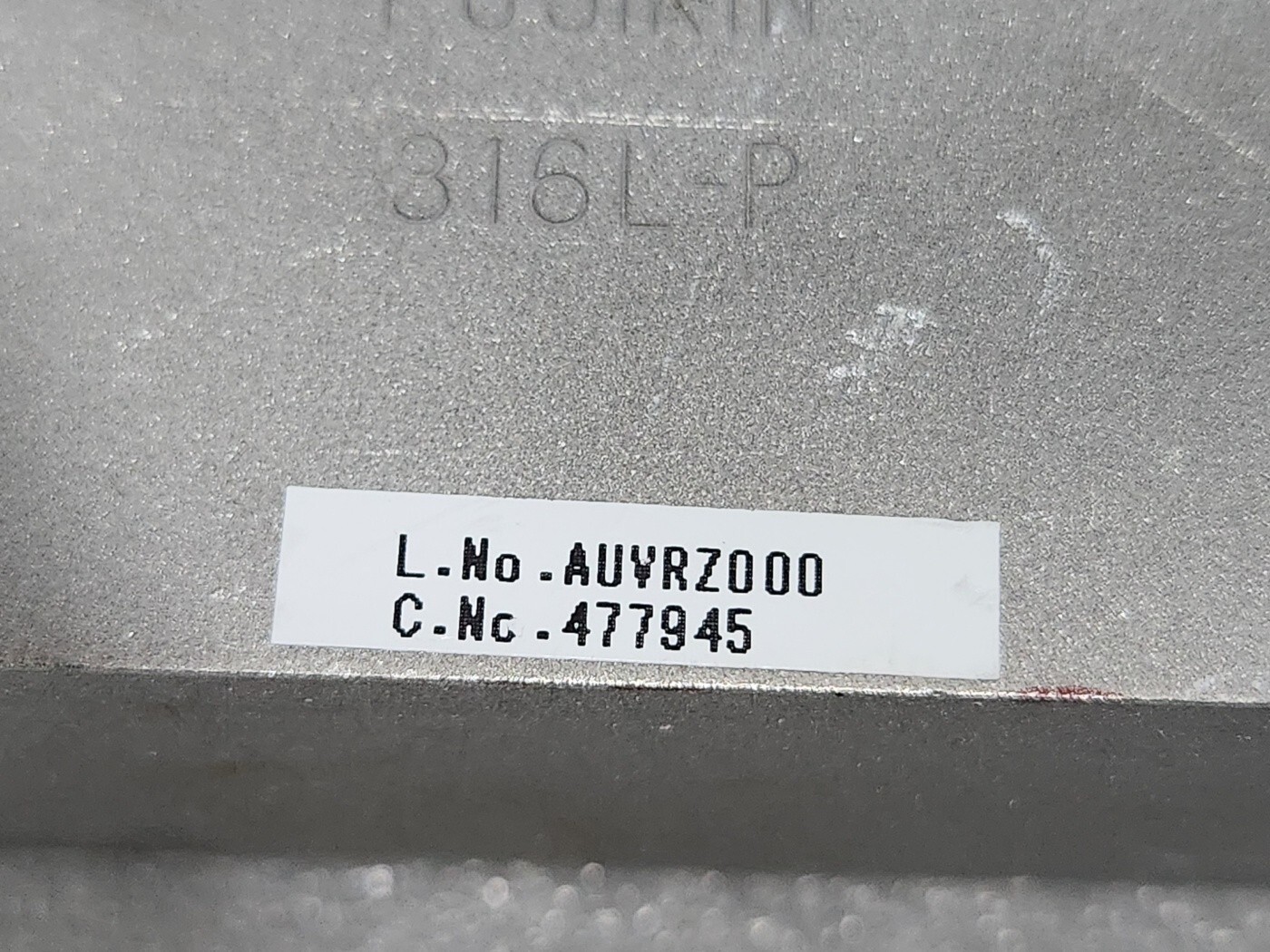 FUJIKIN VALVE C.NO.477945