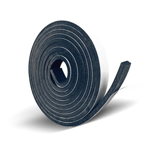 Closed Cell Foam Weather Stripping Tape 1/2 in x 1/4 in x 16.5 ft Black