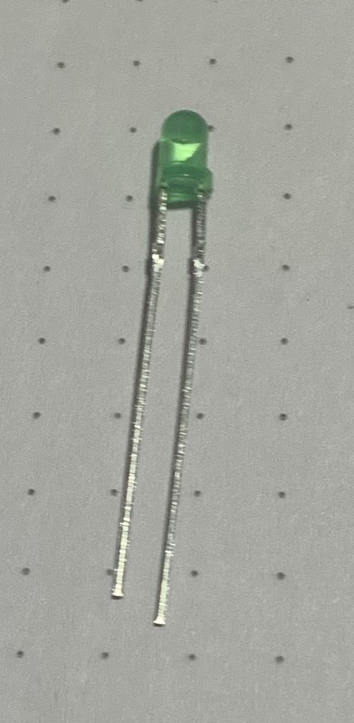 Green LED, 2 Volt, Through Hole, 3 mm OD 5.3 mm Tall, Unbranded, 5 Each