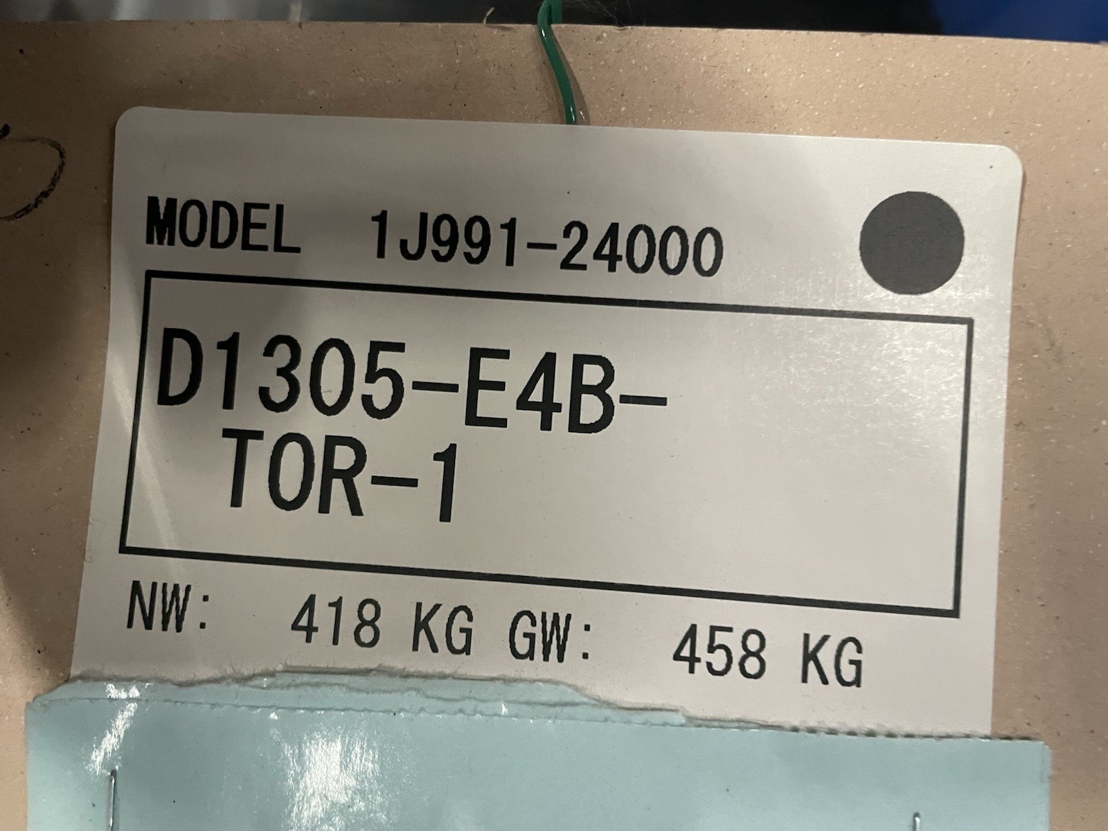 New Toro/ Kubota Engine 133-8083,1J991-24000 Model 1J99124000, D1305-EF03