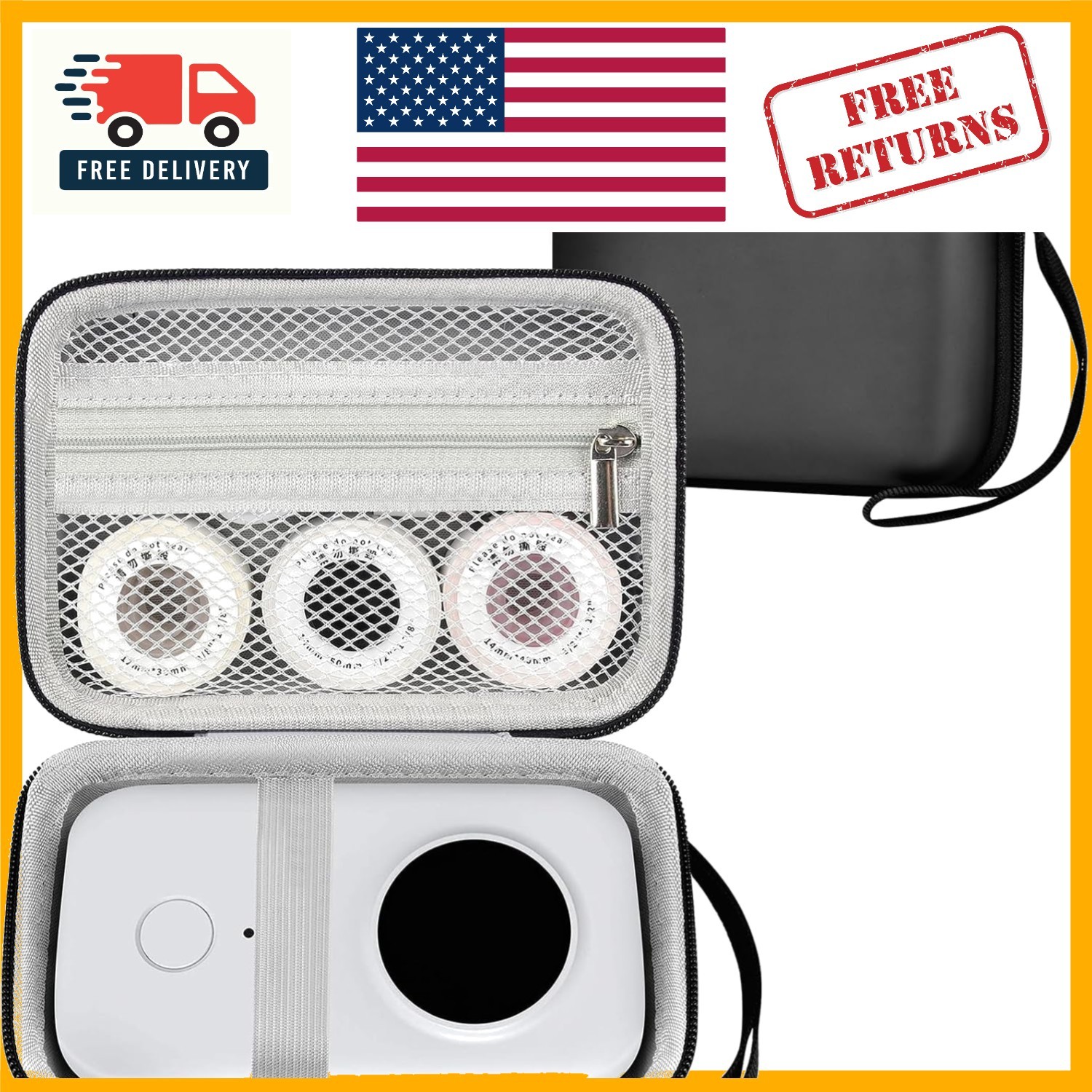 Elegant EVA Hard Case for Phomemo & Compatible Label Makers – Travel Ready