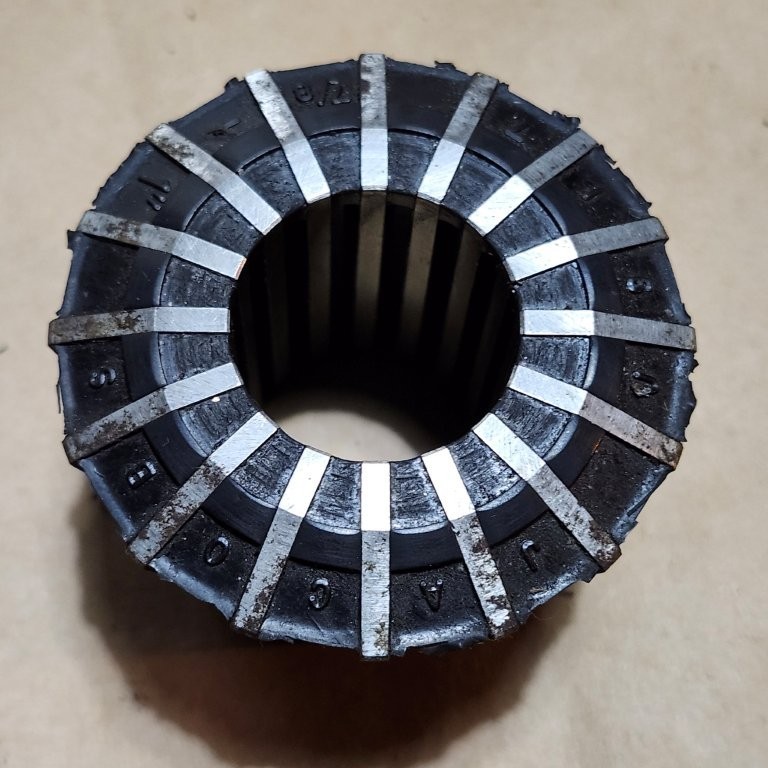 Jacobs Rubber Flex Collars Used 6 Pcs. as Listed in Steel Case Shown USA
