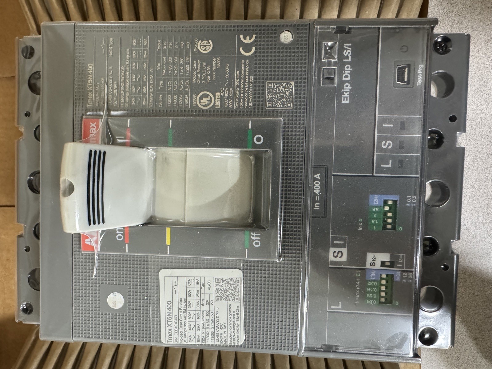 NEW TAKE OUT IN BOX ABB SACE TMAX XT5 N 400 Circuit Breaker