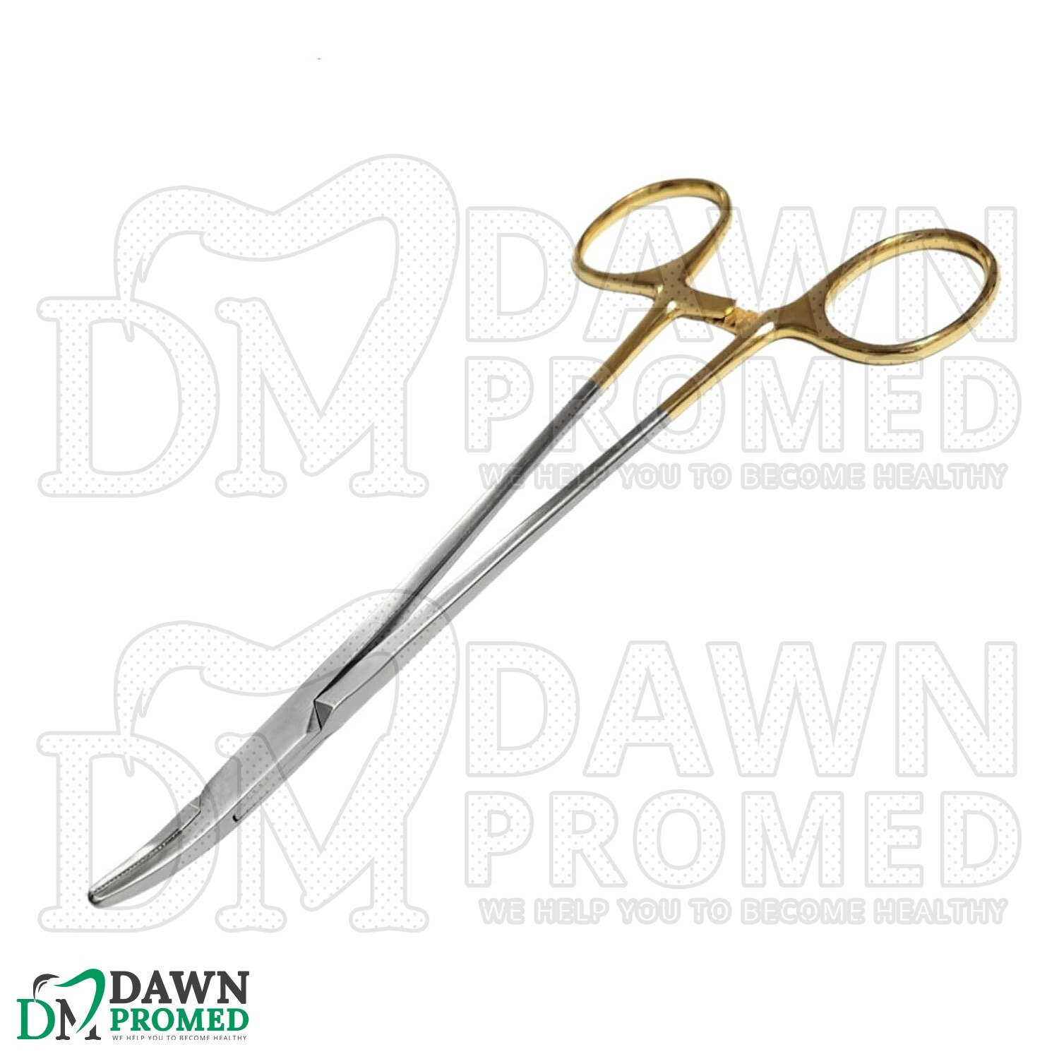 T/C Heaney Needle Holder 8″ Curved Serrated Tip Surgical OB/GYN Inst German Gr