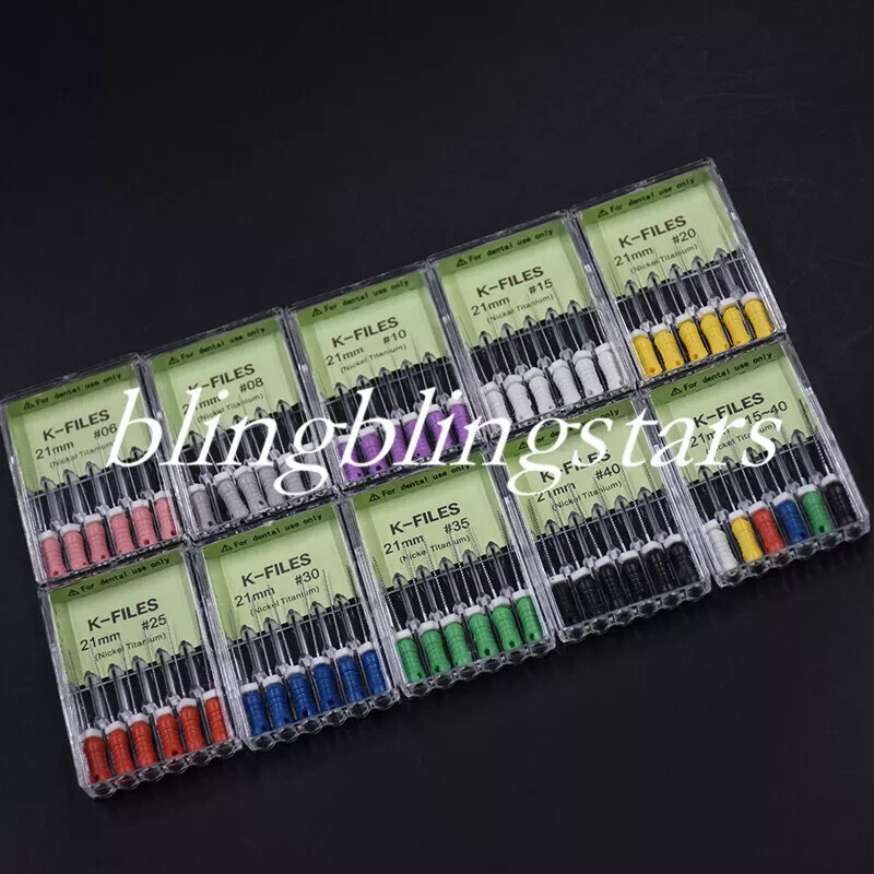 1 Box Endodontic Dental K-FILES 21/25/31mm Niti Nickel Titanium Root Canal File