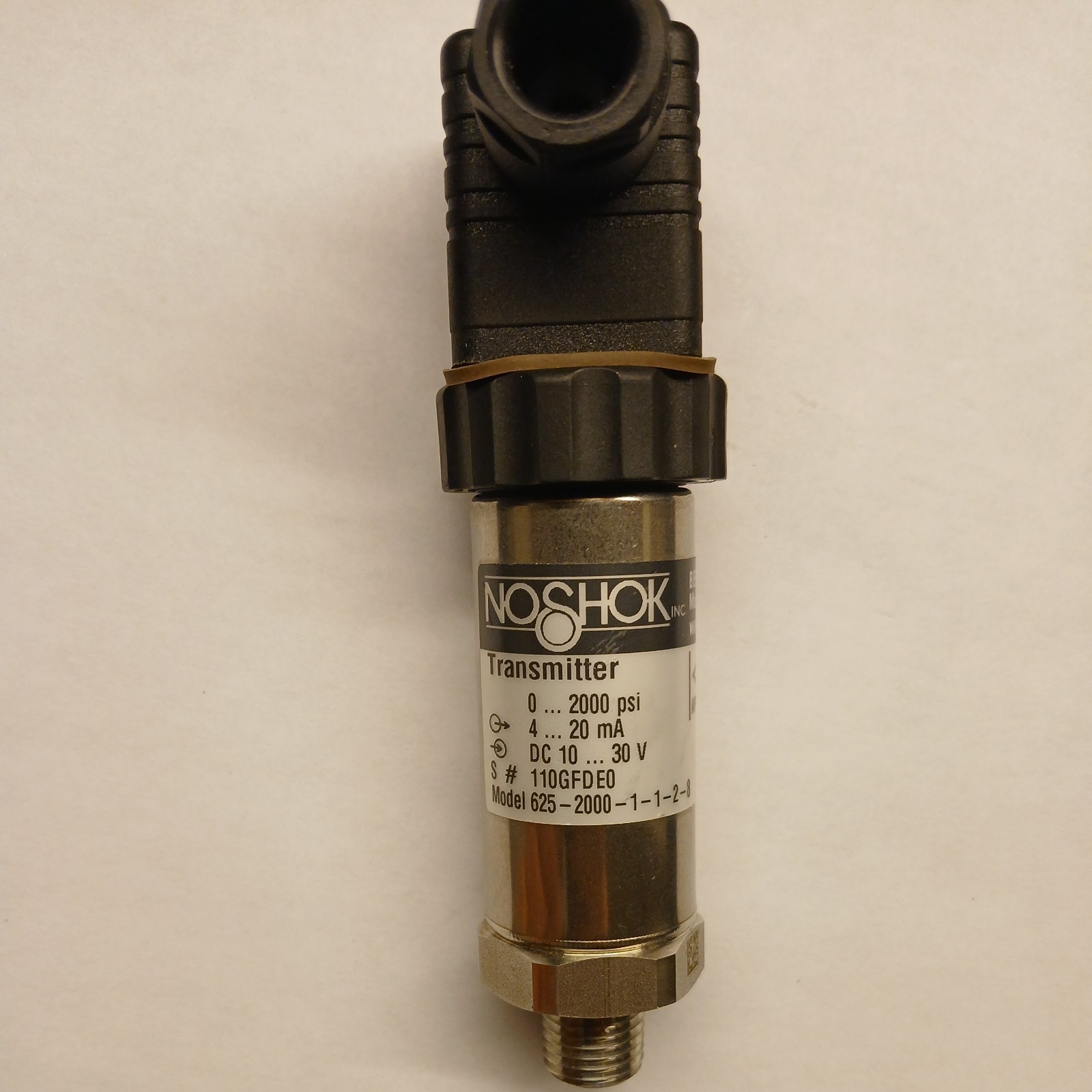 NOSHOK MODEL 625-2000-1-1-2-8 TRANSMITTER – NIB 2000psi #110GFDE0 Pressure Trans