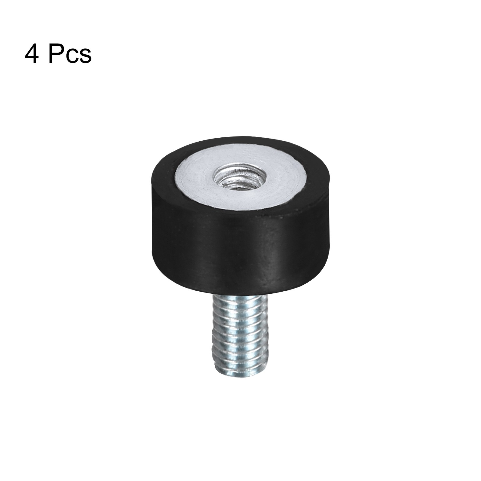 Rubber Mount 4pcs M5 Male/Female Vibration Isolator Shock Absorber, D15mmxH10mm