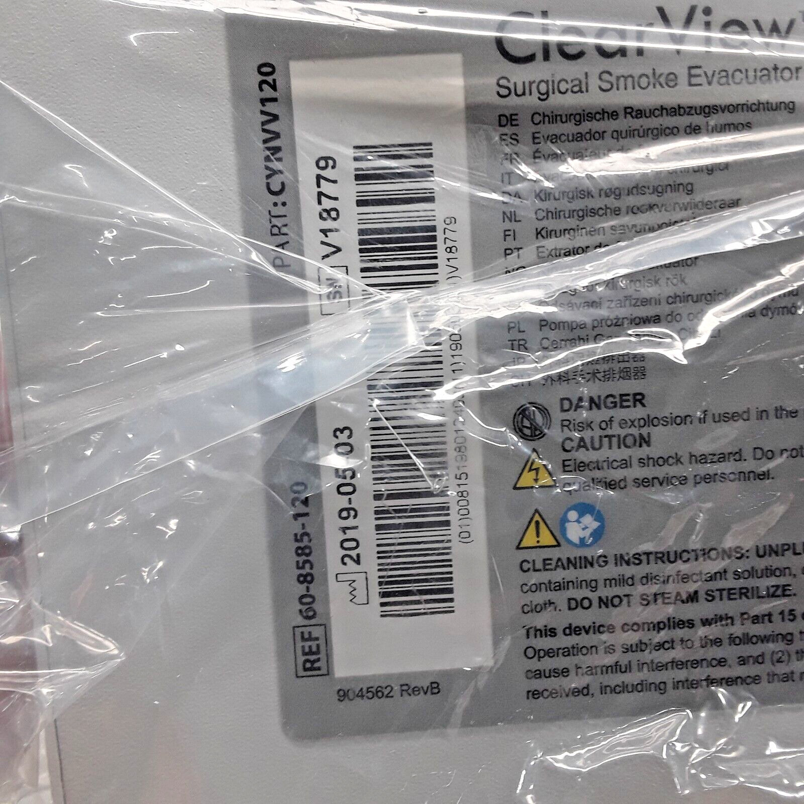 60-8585-120 – CONMED – CLEARVIEW SMOKE EVACUATION UNIT 100V-120V 50/60Hz – NEW