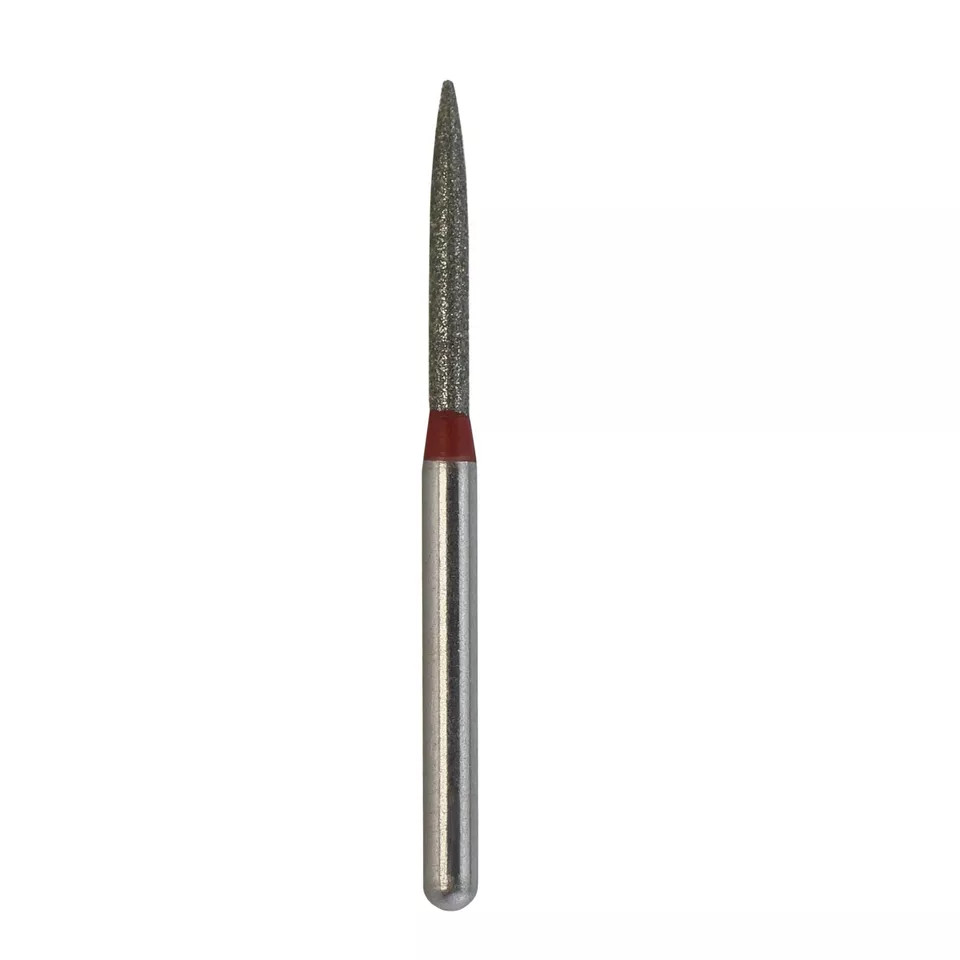 Dental Diamond Burs 863/012F Flame Bur Fine Grit Red FG for High Speed Handpiece