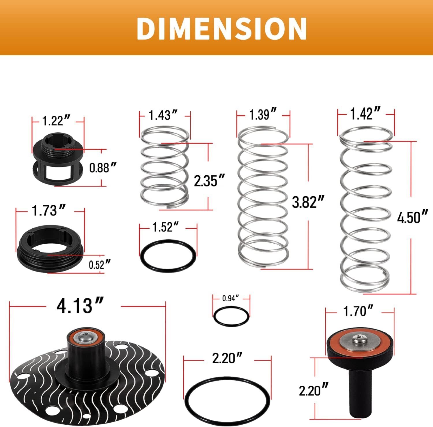 Inter Repair Kit For 3/4″-1″ Zurn Wilkins 975XL 975XL2 Backflow Preventer Parts