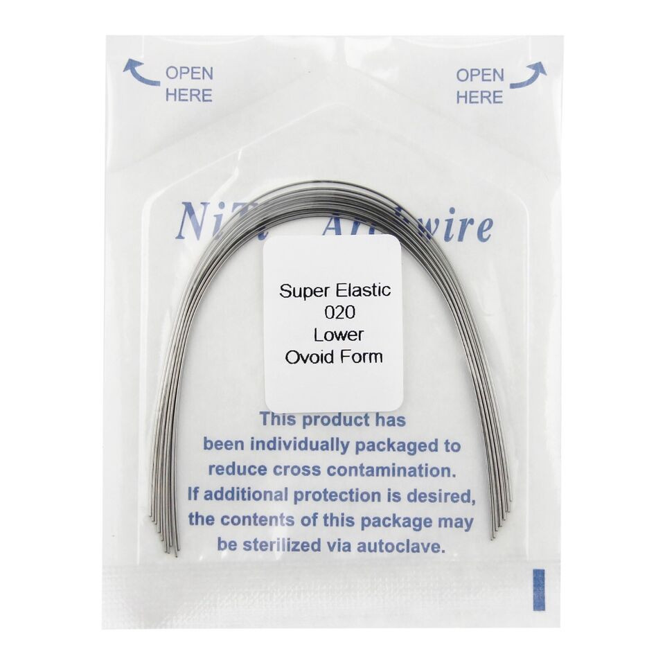 10pcs/pk Orthodontic Arch Wire Niti Stainless Steel Round Rectangular Natural