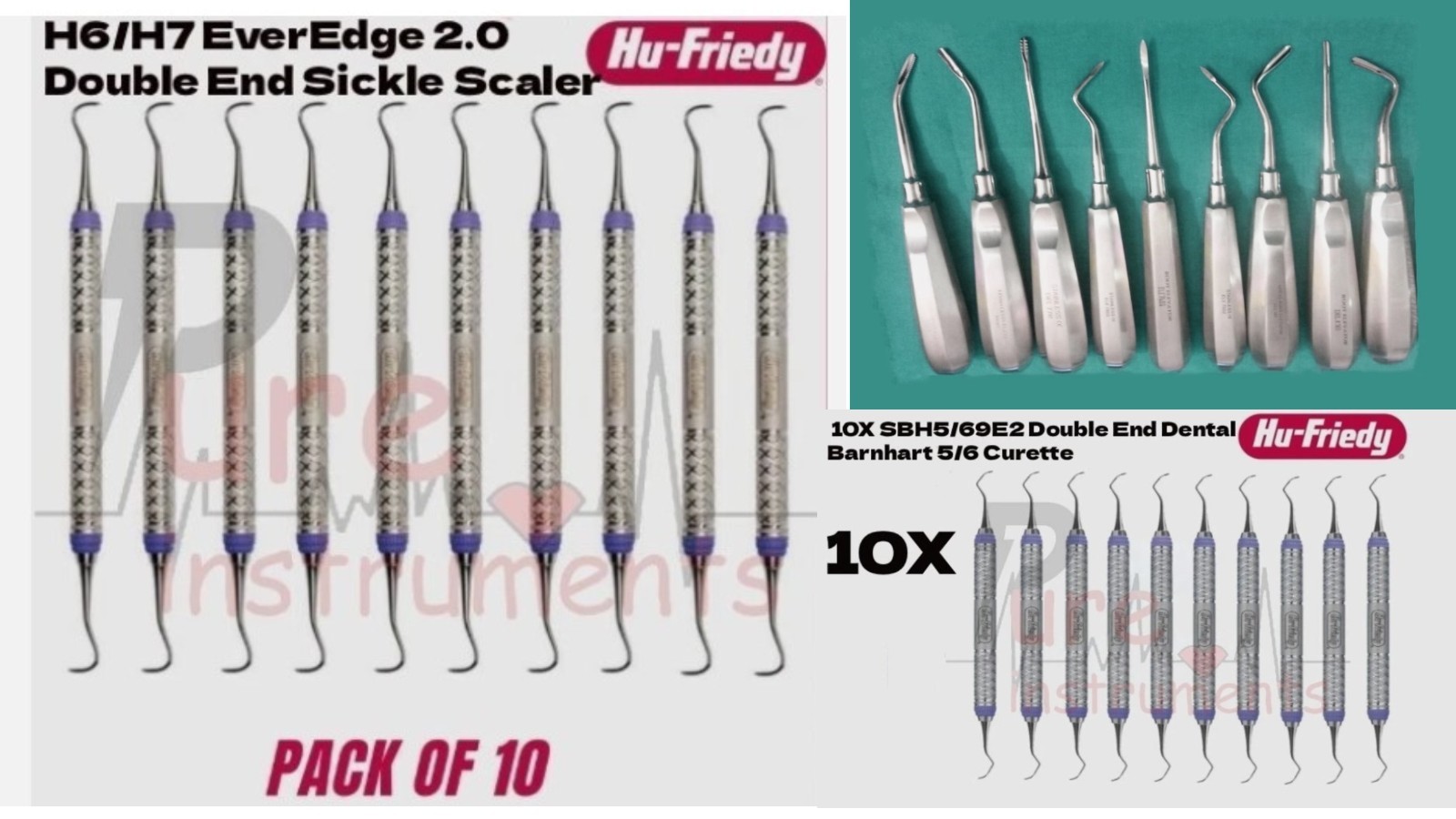 29 Pcs Lot Hu-Friedy SH6/79E2 SBH5/69E2 EverEdge 2.0 Double End Sickle Scaler