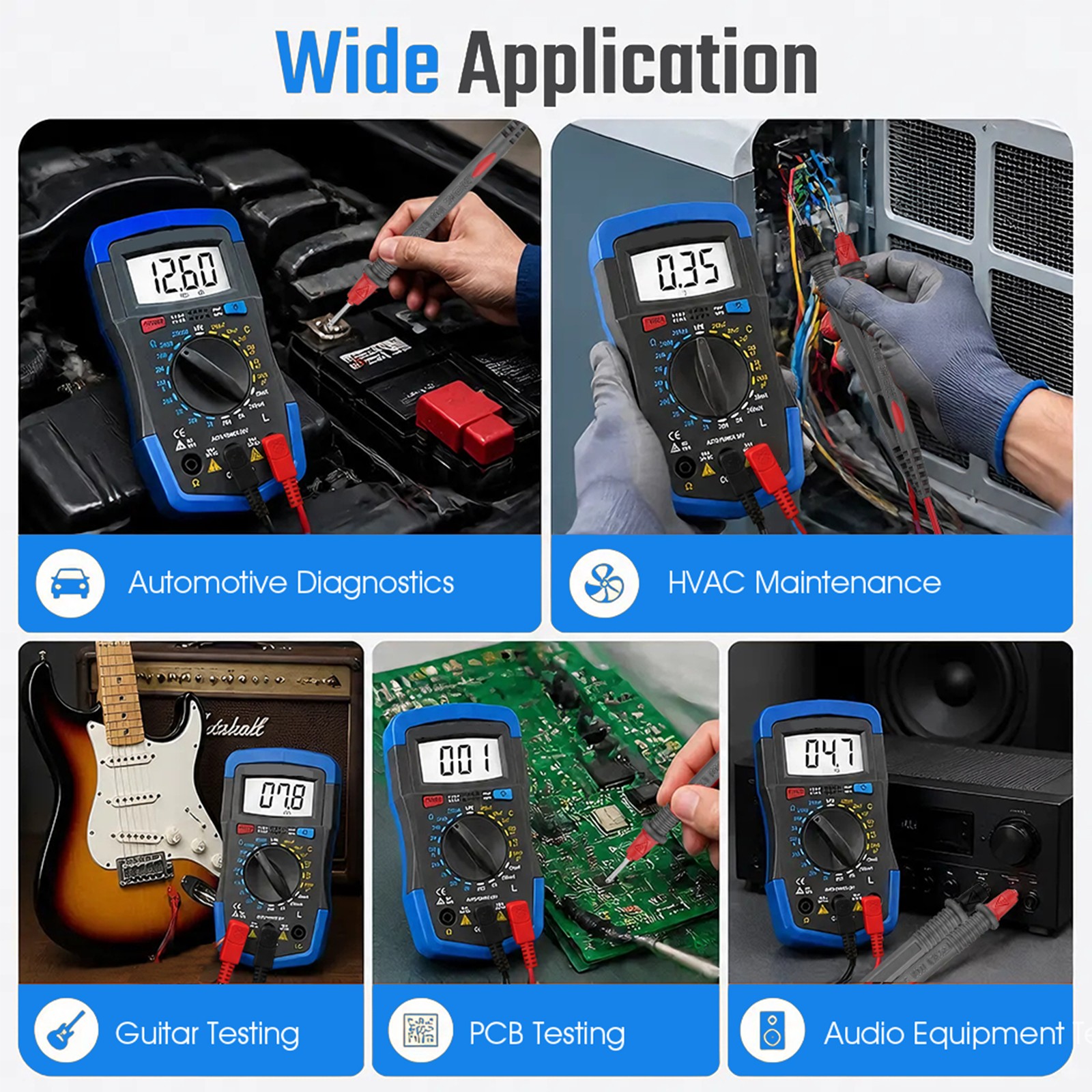 Digital Multimeter Capacitance Resistance Inductance hFE Tester LCR Meter Tool