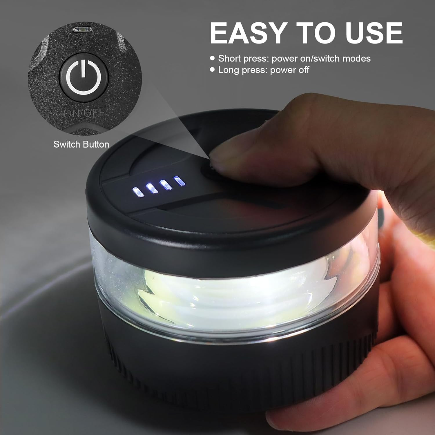 Magnetic Wireless Beacon Light, USB-C Rechargeable LED Strobe Lights for Truck,