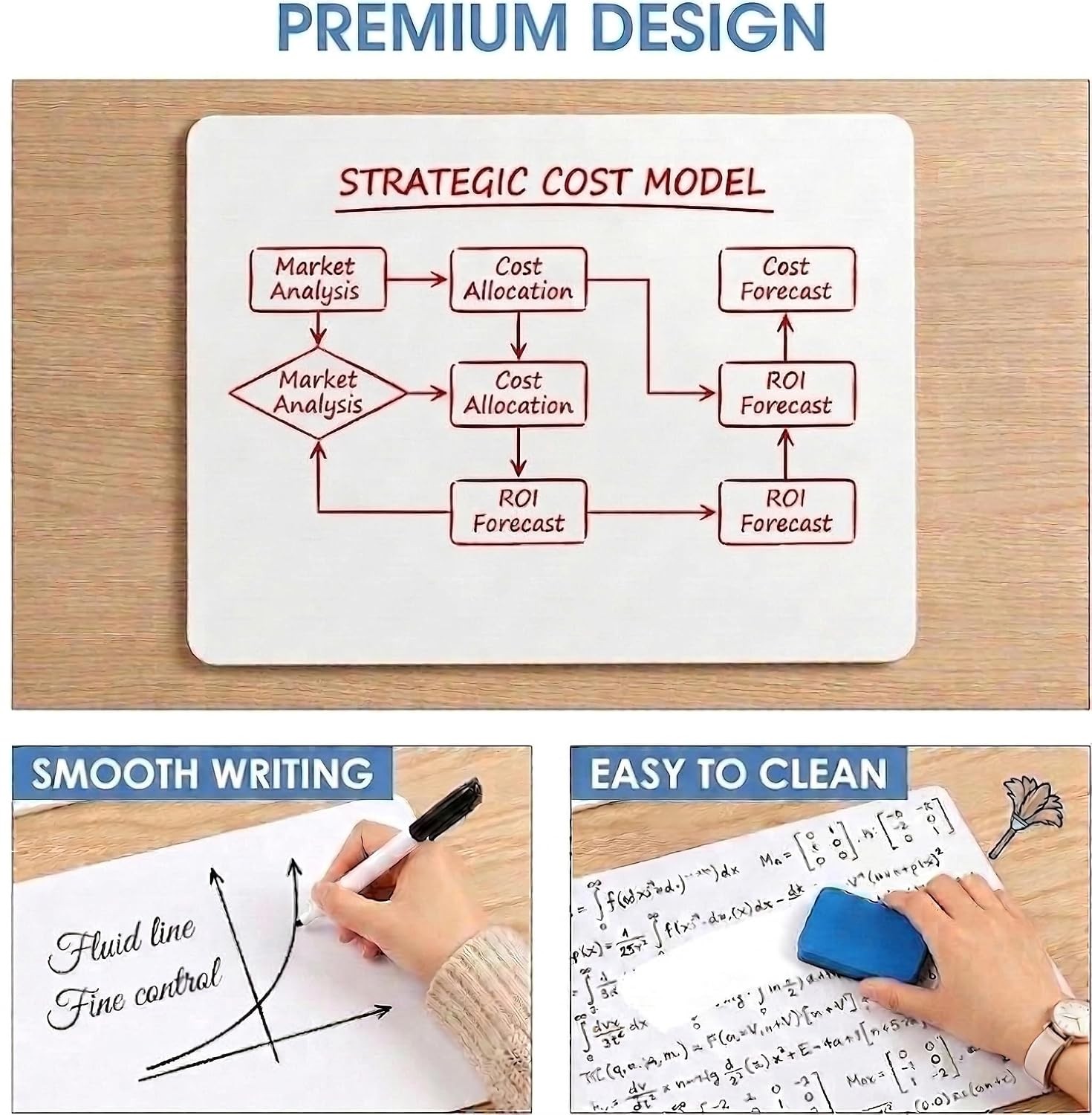 Small White Dry Erase Board for Kids 6pk. Double Sided Lapboard Mini Ideal Dry