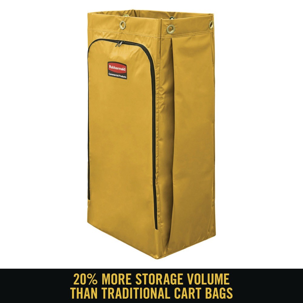Rubbermaid Commercial 1966881 34 gal 17.5″ x 33″ Cleaning Cart Bag – YEL New
