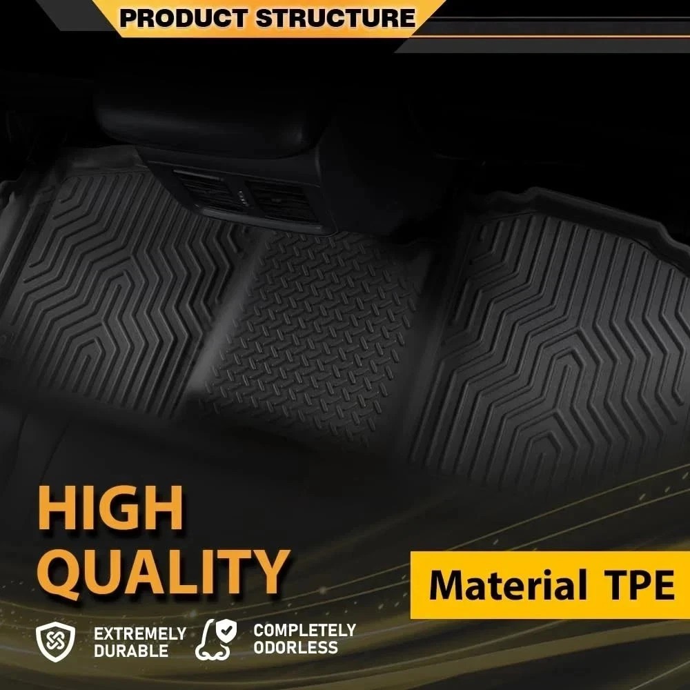 Dodge Ram 2500 3500 10-18 1500 09-23 Crew Cab All Weather Floor Mats TPE 3PCS
