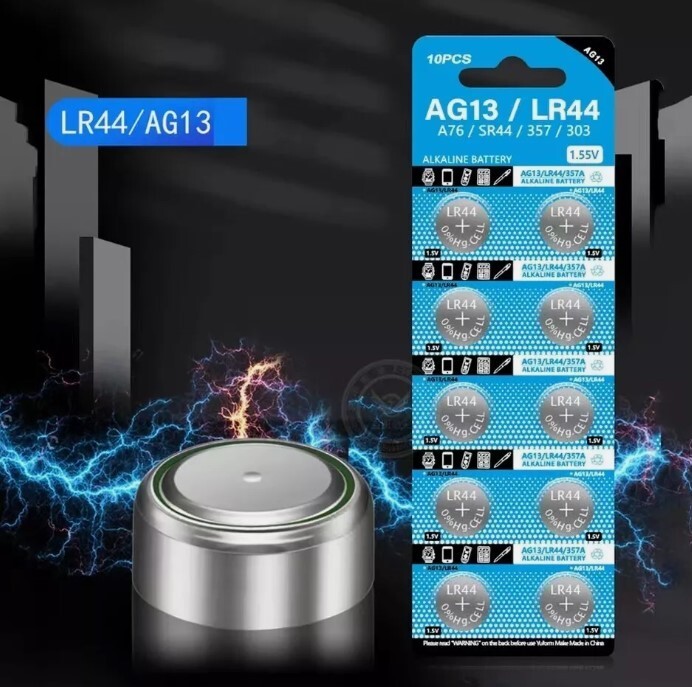 10Pcs AG13 LR44 A76 357 357A LR1154 SR1154 SR44 1.5V Button Battery Coin Cell