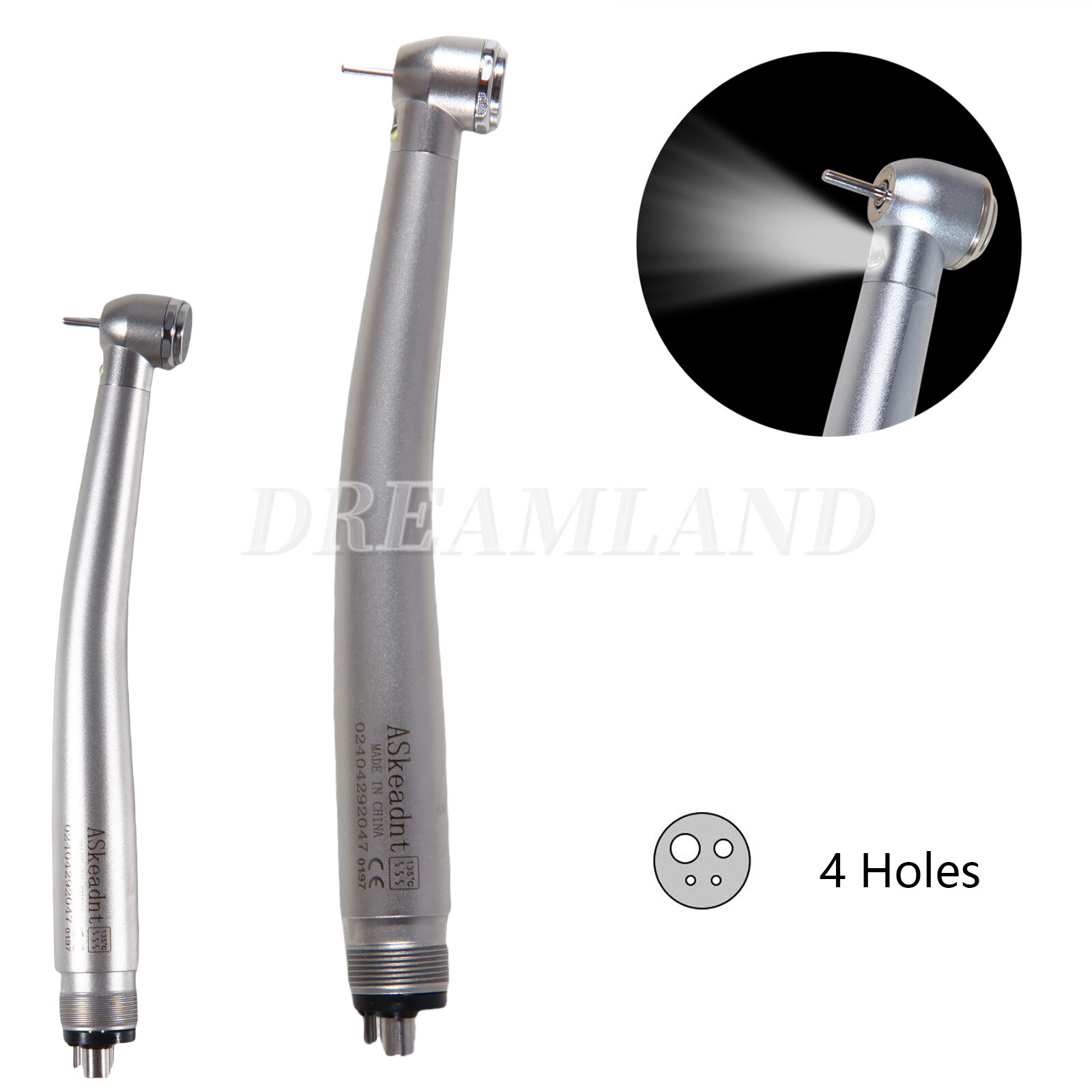 10 x US Ship Denshine 4 Hole Dental LED High Speed Handpiece E-generator Turbine