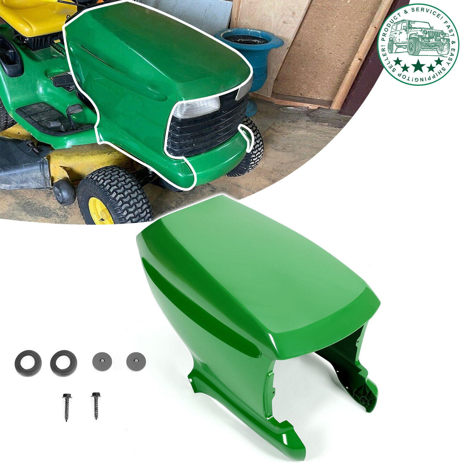 For John Deere For AM132530 AM131759 LT150 LT160 170 Upper/Lower Hood/Bush KIT