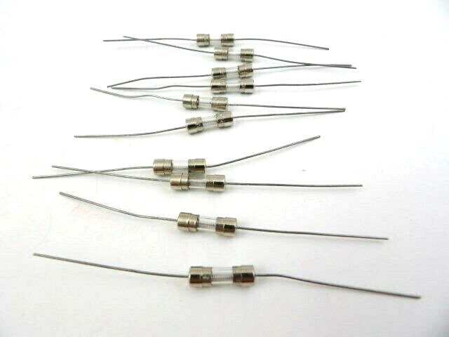 Lot of 60 Littelfuse 2AG 230004 125V 4 Amp Pigtail Glass Fuses 5×15 mm Slow Blow