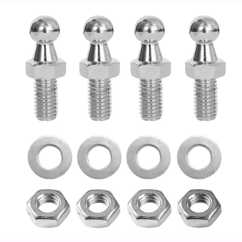10mm Ball Studs Screws, M6 Thread Ball Screws for Gas Struts Lift Support Ball
