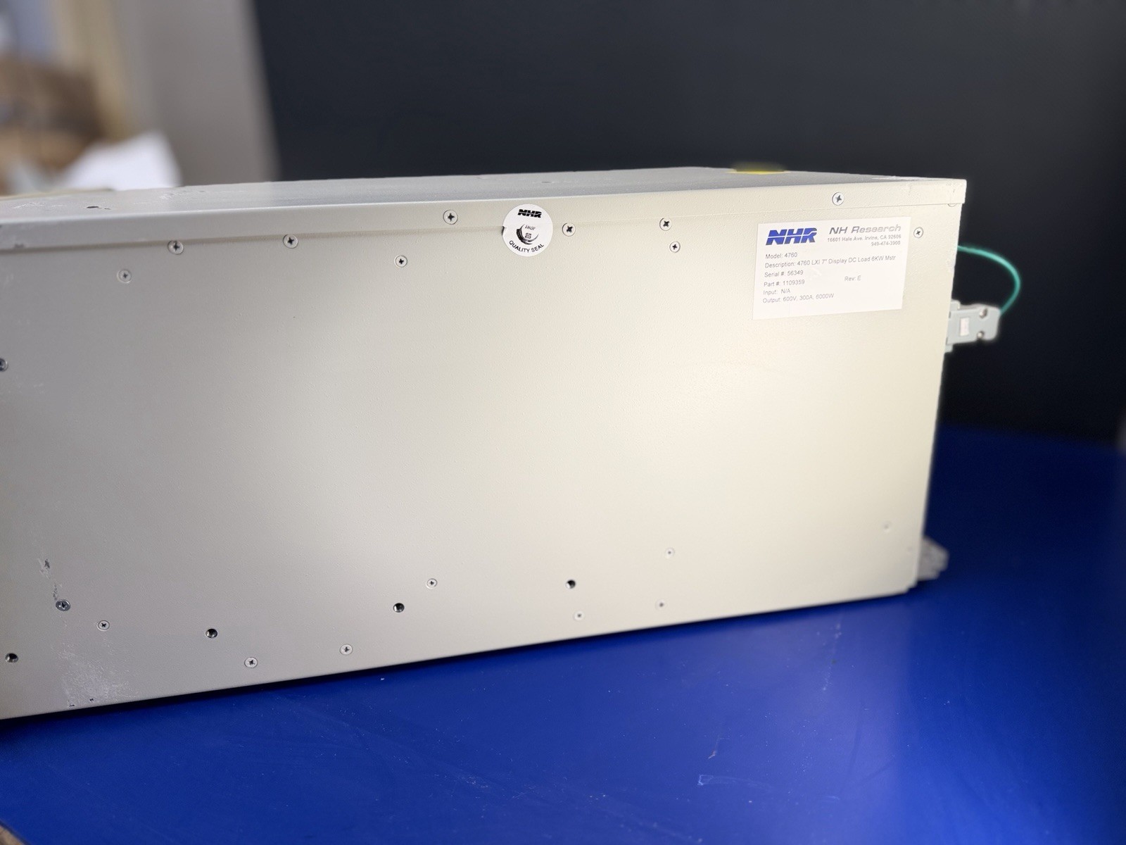 NH Research 4760 LXI 7” Display DC Load 6KW Master, 600V 300A, 6000W