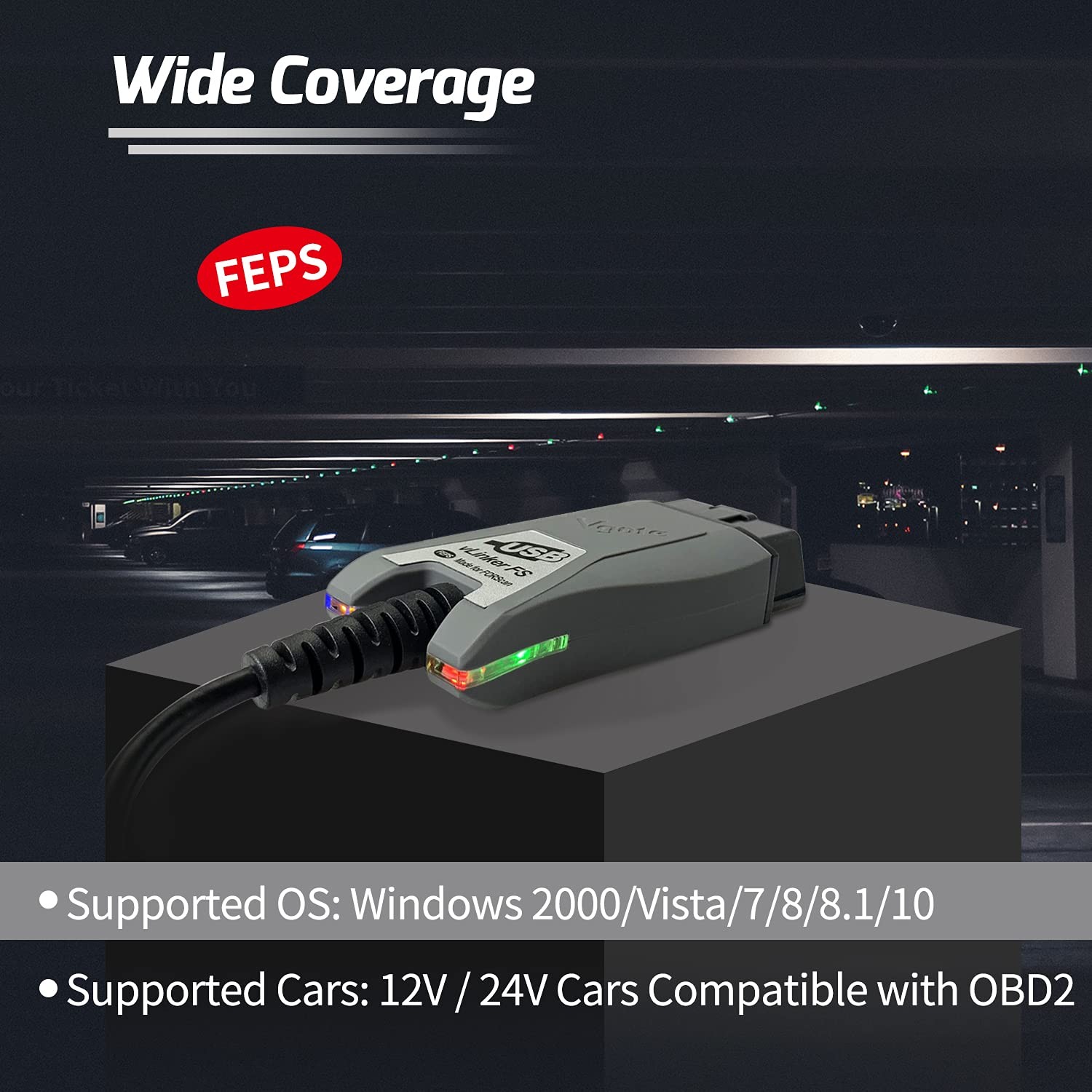 Vgate vLinker FS OBD2 USB Adapter for FORScan HS/MS-CAN Auto Switch