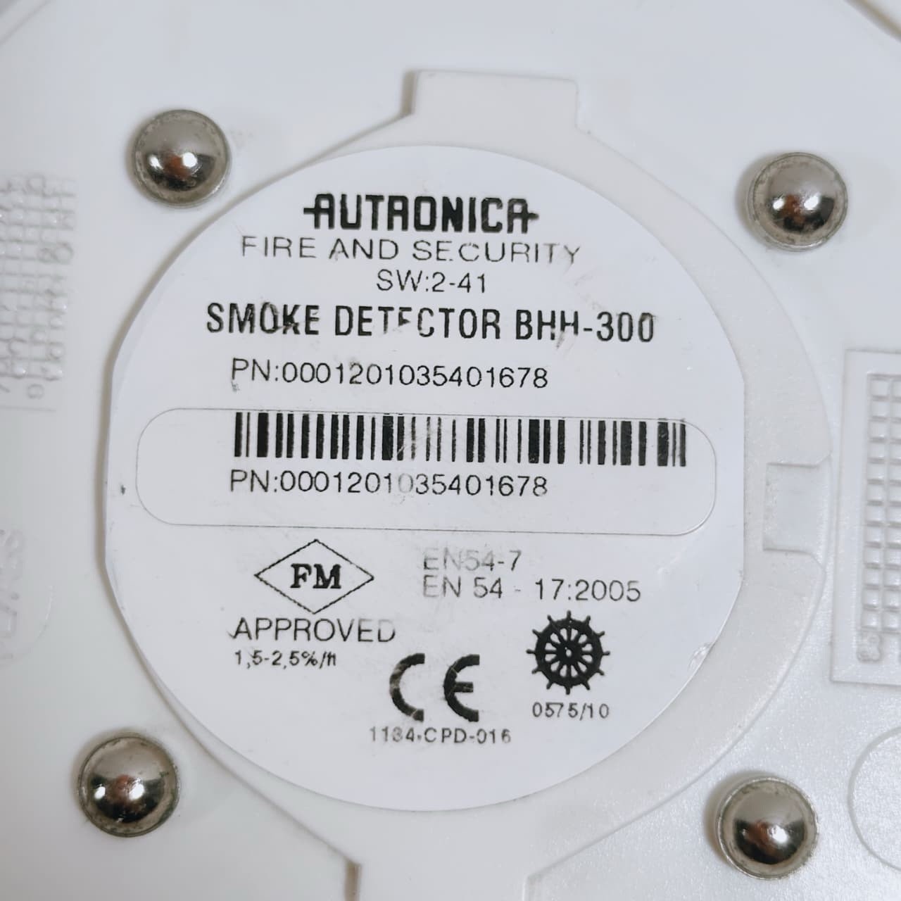 Autronica BHH-300 Smoke Detector (3 Months Warranty)