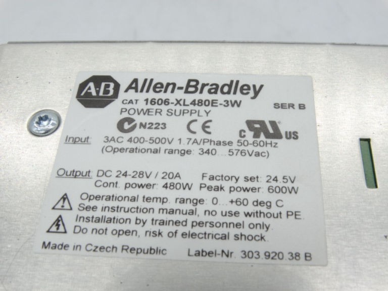 ALLEN BRADLEY 1606-XL480E-3W POWER SUPPLY USED