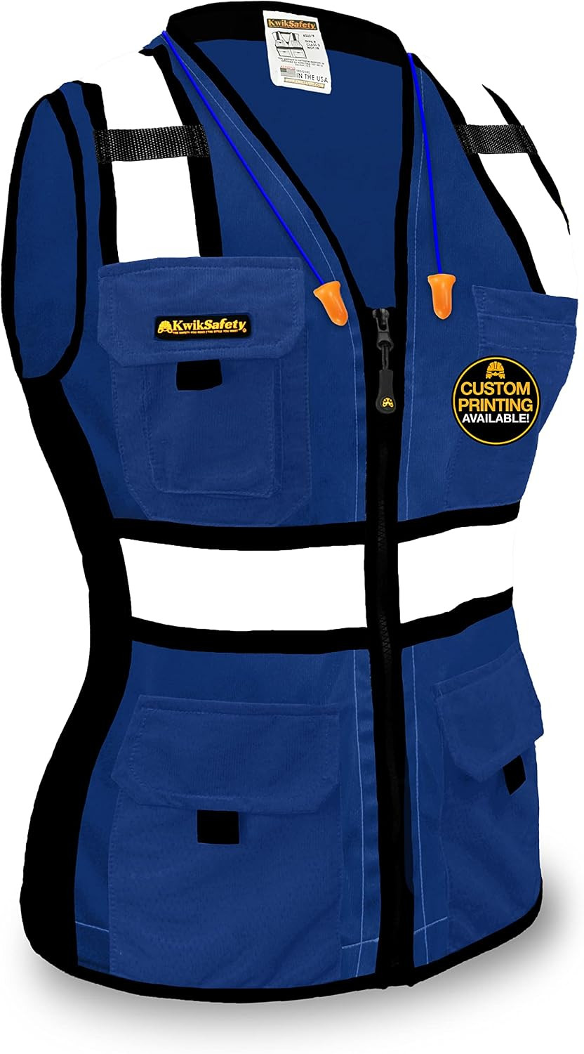 Multi-Color Safety Vest for Women ANSI Class Unrated Hi Vis Vest